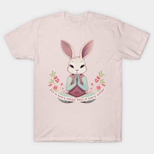 Rabbit practicing yoga T-Shirt